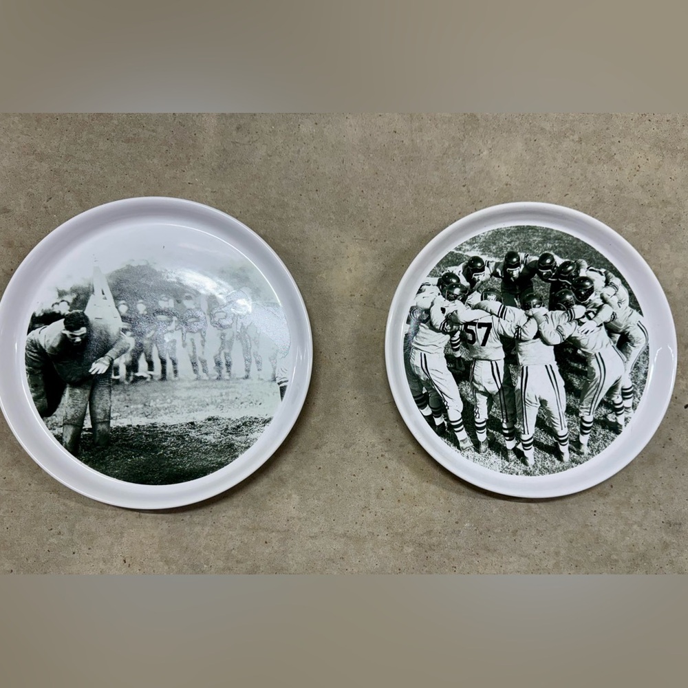 Pottery Barn White Football Plates